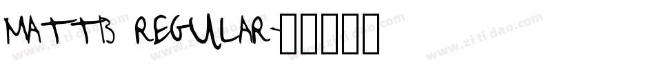 MattB regular字体转换